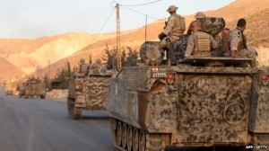 The Lebanese army sent reinforcements to Arsal, where Sunni Muslim support for the uprising across the border in Syria is strong.