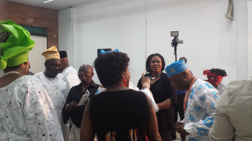 Photo shows some members of the Nigerian community in Boston dancing with some members of the bereaved family of Late Madam Omorotionmwan Omoigui Imasuen