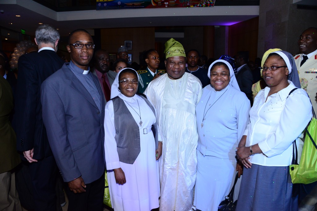 Ambassador Ade Adefunye (center) with guests at the occasion.