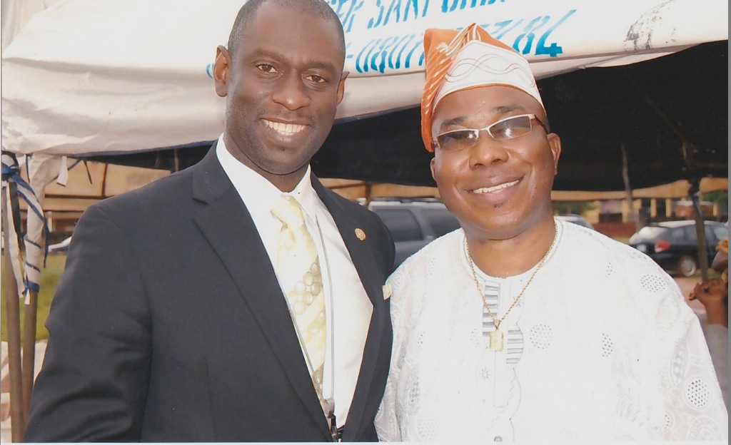 Bishop Idahosa, first from left with Osagie Igbinosun  during the burial ceremony.