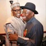 President Goodluck Jonathan and General Buhari Hugging It Out 