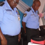 Edo State Police Command PRO,DSP Edogiawere and another senior police officer of the command.
