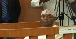 e: Senate President Saraki finally inside the accused box for 13 count charges against him by CCB