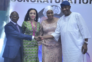 The Oshiomhole and Arase families at the reception.