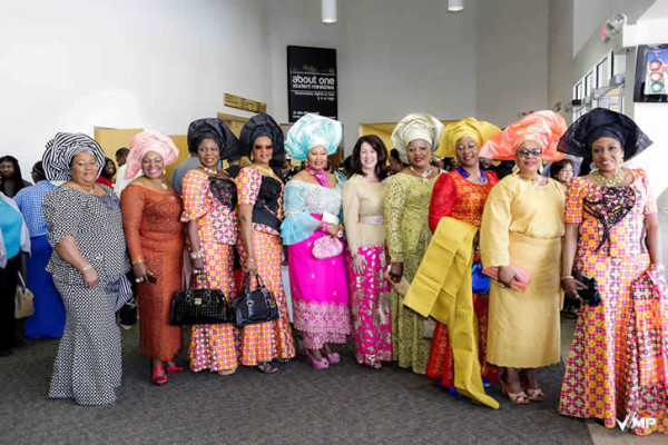 Engr. Bose Ogbeifun (6th from right) with friends and relatives during her 50th birthday celebration in Detroit, Michigan, USA