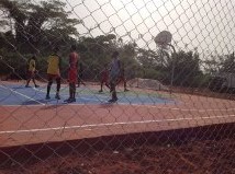 Basketball court at the park, photo by Katie Salami.