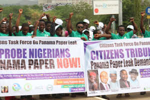 Citizens united against corruption in Abuja Nigeria, led    by Rev. David Ugolor.