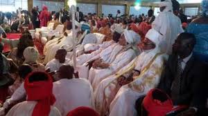 Dignitaries at the coronation ceremony.